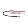 HUB USB LINK LKADAT127 USB-C MASCHIO CON PRESA RETE RJ45 10/100 + HUB 3 PORTE USB 2.0